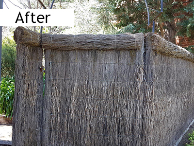 repair brush fence and brush gate